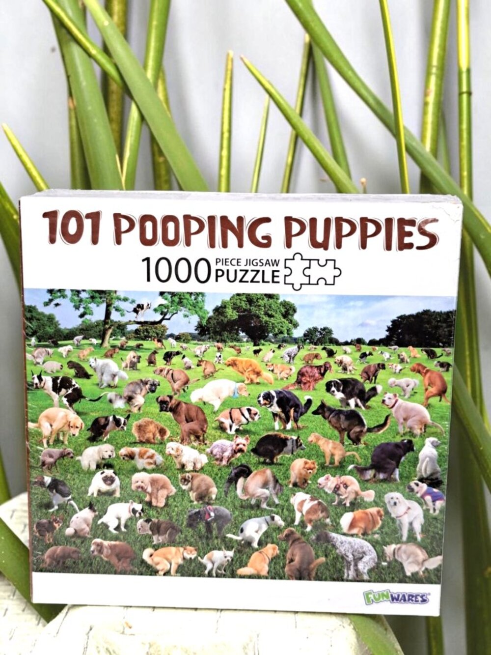 101 Pooping Puppies Puzzle - 1000 Piece Funny Jigsaw Puzzle Adults Kids Gag Gift